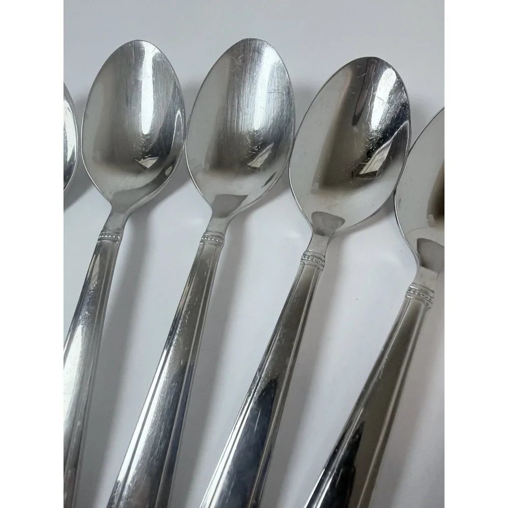 Reed & Barton Andover Pearl 18/10 Stainless 6 Soup Spoons Discontinued Pattern